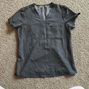 Figs Gray Small Scrub Top